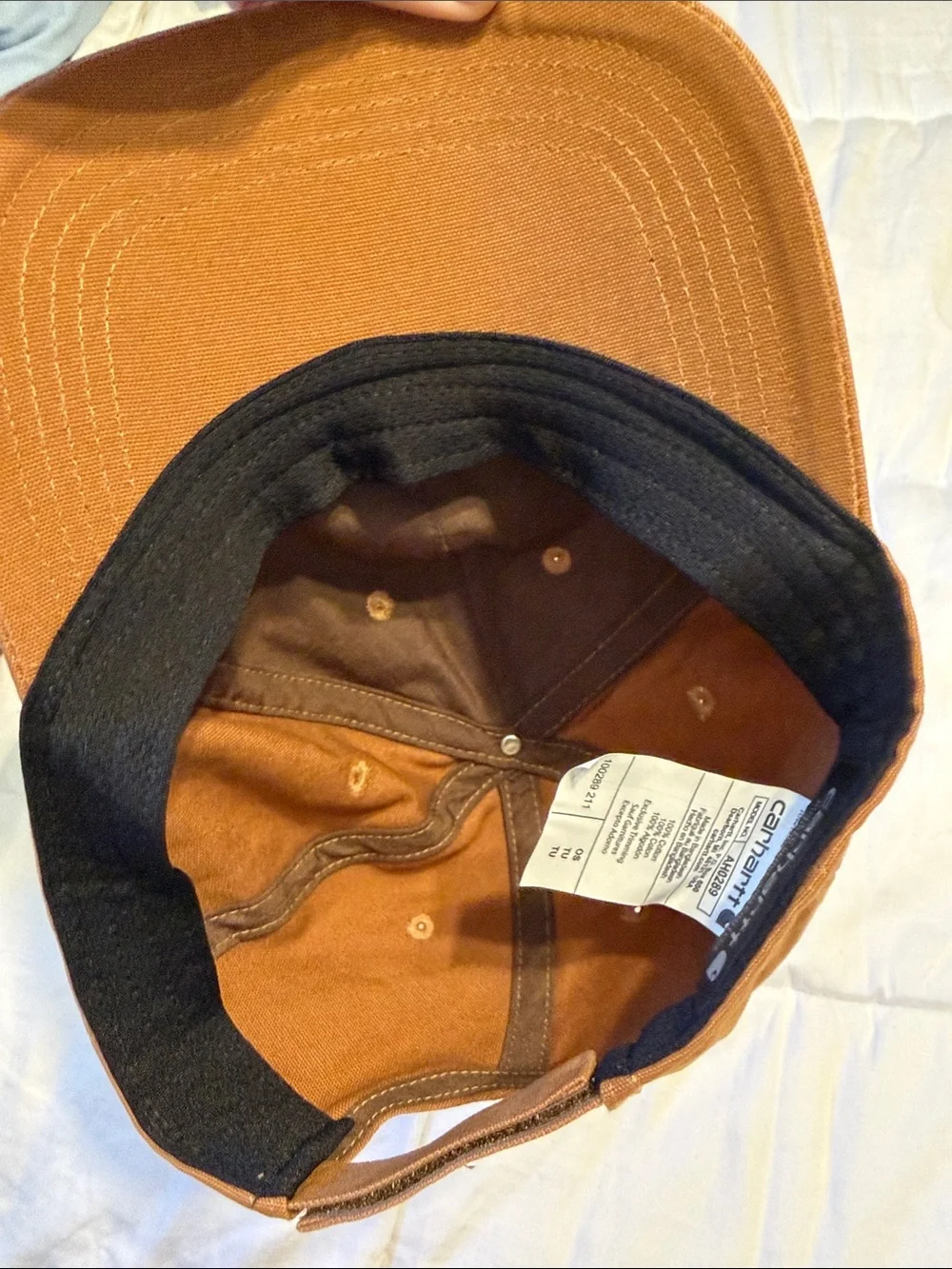 Carhartt Brown Canvas Low-Profile Cap with Logo Patch